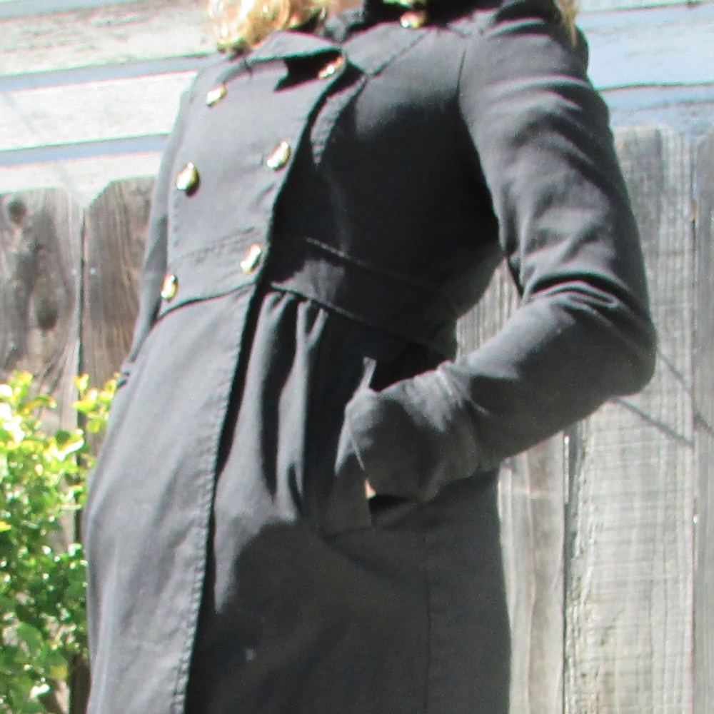 H&M Black Corduroy Coat, Size 6